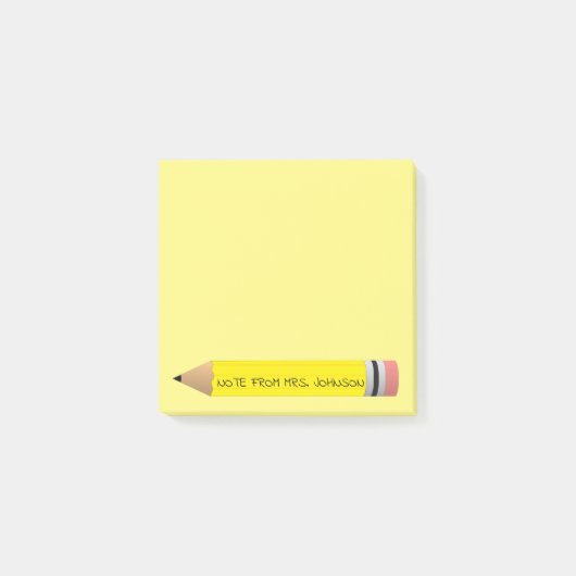 Geel potlood post-it® notes (Voorkant)