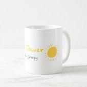 Geel Power Quote Cute Koffiemok (Voorkant rechts)