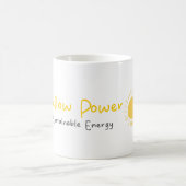 Geel Power Quote Cute Koffiemok (Center)