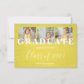 Geel pre-k Afstuderen drie Textieltextuur van Foto (Voorkant)