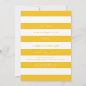 Geel | Preppy Script Photo Graduparty Kaart (Achterkant)