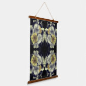 Geel Primrose Flower Partiële kleur Abstract Hangend Wandkleed (Gebogen)