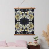 Geel Primrose Flower Partiële kleur Abstract Hangend Wandkleed (Slaapkamer)