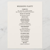 Geel programma voor het binden van een blauwe vlin programmakaart (Achterkant)