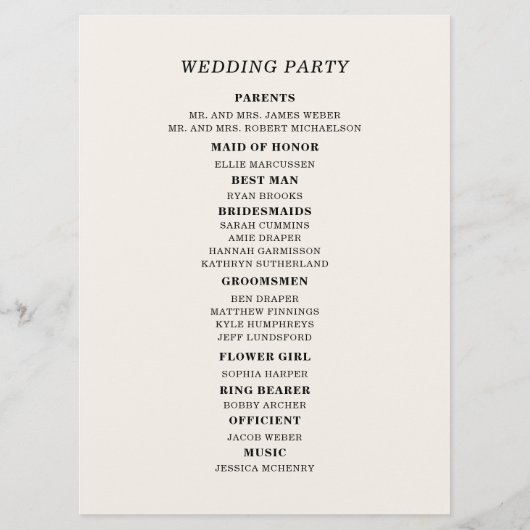 Geel programma voor het binden van een blauwe vlin programmakaart (Achterkant)