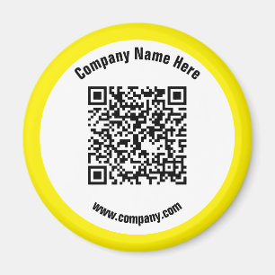 Geel Promotionele Bedrijfsnaam QR Code Magneet