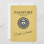 Geel Puerta Vallarta paspoort Bewaar de datum Save The Date (Voorkant)