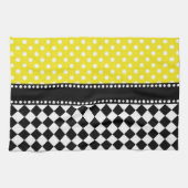 Geel puntenbord theedoek (Horizontaal)