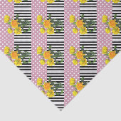 geel puntpatroon met tulp tissuepapier (Detail)