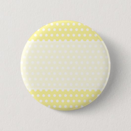 Geel puntpatroon. Spottig. Ronde Button 5,7 Cm (Voorkant)