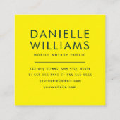 Geel QR Code Notaris Visitekaartje (Achterkant)