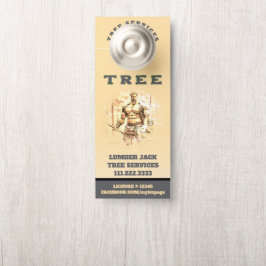 *~* Geel QR Lumber Jack Tree Tree Services Deur Deurhanger