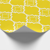 Geel Quatrefoil geometrisch patroon Cadeaupapier (Hoek)