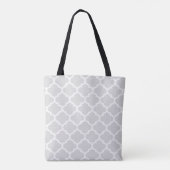 Geel Quatrefoil Gepersonaliseerde Canvas tas (Achterkant)