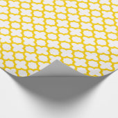 Geel Quatrefoil Patroon Cadeaupapier (Hoek)