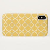 Geel Quatrefoil Patroon Case-Mate iPhone Case (Achterkant (horizontaal))