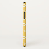 Geel Quatrefoil Patroon Case-Mate iPhone Case (Achterkant / rechts)