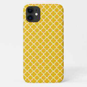 Geel Quatrefoil Patroon Case-Mate iPhone Case