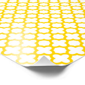 Geel Quatrefoil Patroon Foto Afdruk (Hoek)