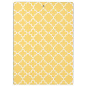 Geel Quatrefoil Patroon Klembord (Achterkant)