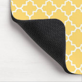 Geel Quatrefoil Patroon Muismat (Hoek)