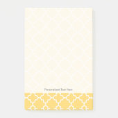 Geel Quatrefoil Patroon Post-it® Notes (Voorkant)