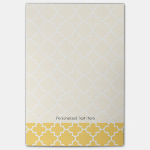 Geel Quatrefoil Patroon Post-it® Notes