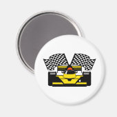 GEEL RACCAR MAGNEET (Voorkant / Achterkant)