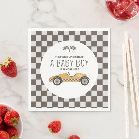  geel race auto Baby shower Servet (Insitu)