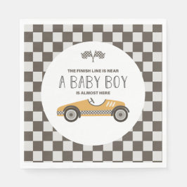  geel race auto Baby shower Servet
