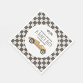  geel race auto Baby shower Servet (Hoek)