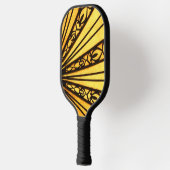 geel radiaal patroon pickleball paddle (Links)