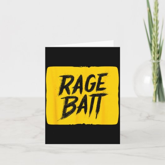 Geel Rage Bait Grafisch Kaart (Voorkant)