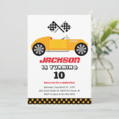 geel ras Kinder jongens Birthday Kaart (Staand voorkant)