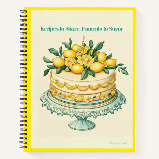 Geel receptenboek notitieboek (Voorkant)