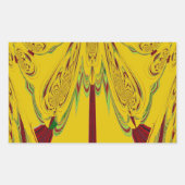 Geel Rechthoekige Sticker (Voorkant)