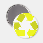 geel recyclen magneet (Voorkant / Achterkant)