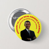 GEEL REËLE WIJZIGING... RONDE BUTTON 5,7 CM (Voorkant /achterkant)