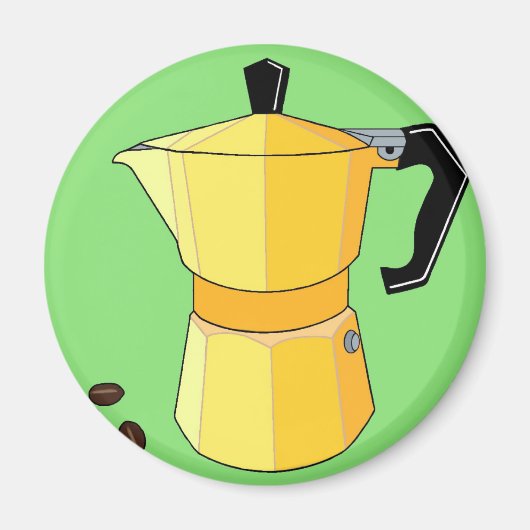Geel Regenboog Espresso Magneet (Voorkant)