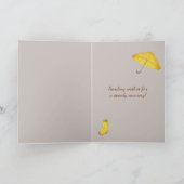 Geel Regentuig na de regen komt goed Kaart (Binnen)