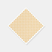 Geel Retro Checker verjaardag Servet (Hoek)
