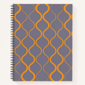 Geel, retro, coole trendy curvy-illustratie notitieboek (Voorkant)