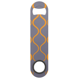 Geel, retro, coole trendy curvy-illustratie speed flessenopener
