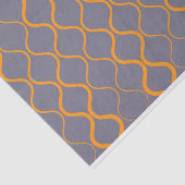 Geel, retro, coole trendy curvy-illustratie tissuepapier (Detail)