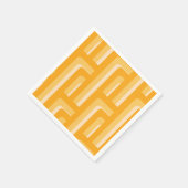 Geel Retro Geometrisch Servet (Hoek)