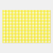 Geel Retro Plaid Patroon Inpakpapier Vel (Voorkant 3)