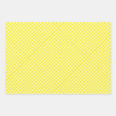 Geel Retro Plaid Patroon Inpakpapier Vel (Voorkant 2)
