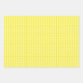 Geel Retro Plaid Patroon Inpakpapier Vel (Voorkant)