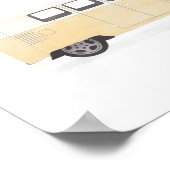 Geel Retro Van Slaapkamer Decor Poster (Hoek)