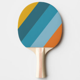 Geel Retro Vet Gestreept Tafeltennisbatje